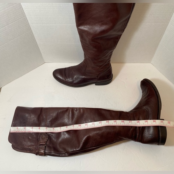 Frye Shirley Over-The-Knee Brown Leather Riding Boots Size 6 - Picture 3 of 12